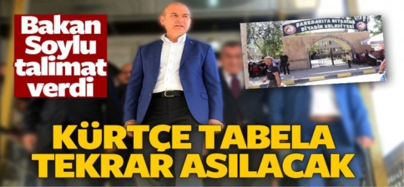 Kürtçe tabelalar tekrar asılacak