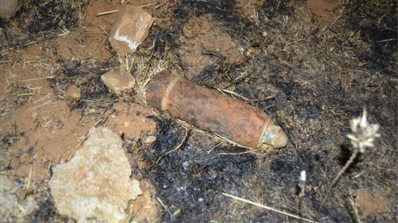 Kurtuluş Savaşı'nda kalma top mermisi bulundu