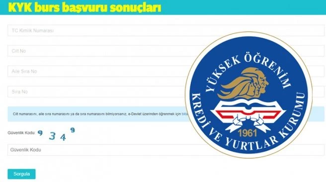 KYK burs başvurusu sonuçları öğrenme sayfası! (2017 - 2018)
