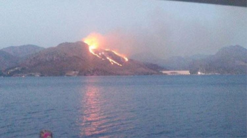 Muğla tersane yakınında yangın