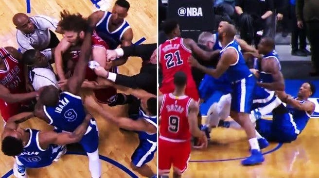 NBA`de skandal gece! Yumruklar havada uçtu