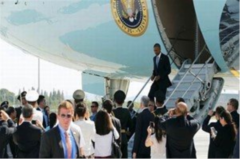 Obama`yı Çin`de böyle karşıladılar!