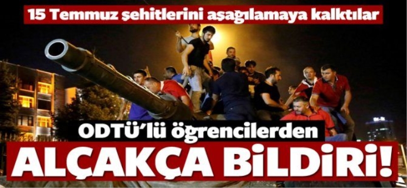 ODTÜ öğrencilerinden 15 Temmuz bildirisi