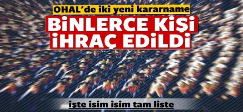 OHAL'de yeni kararname! İhraç edilen personel listesi