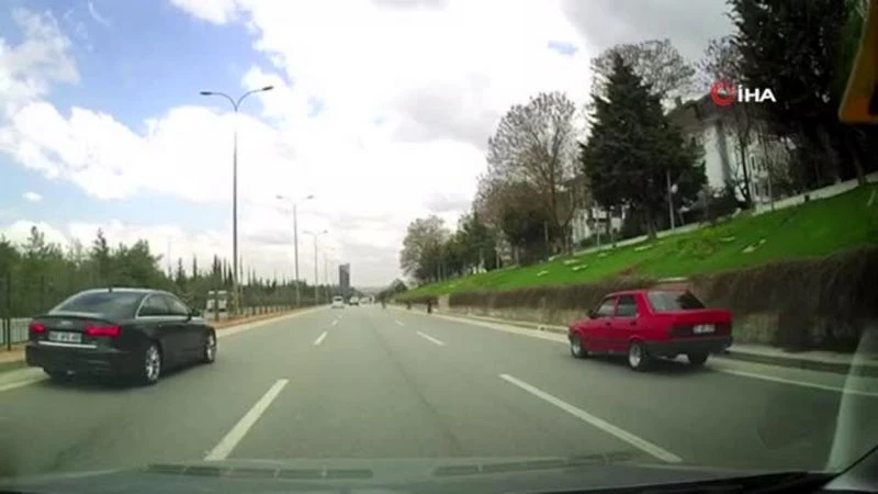 Ölümden kıl payı kurtuldu...O anlar kamerada