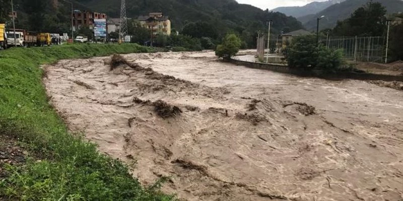 Ordu`nun İkizce ilçesinde sel zararı 