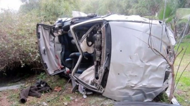 Otomobiliyle şarampole uçan sürücü öldü