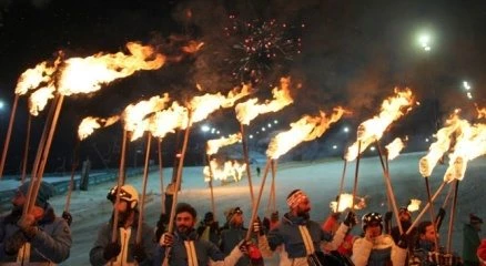 Palandöken?de kayak sezonu renkli şölenle açıldı