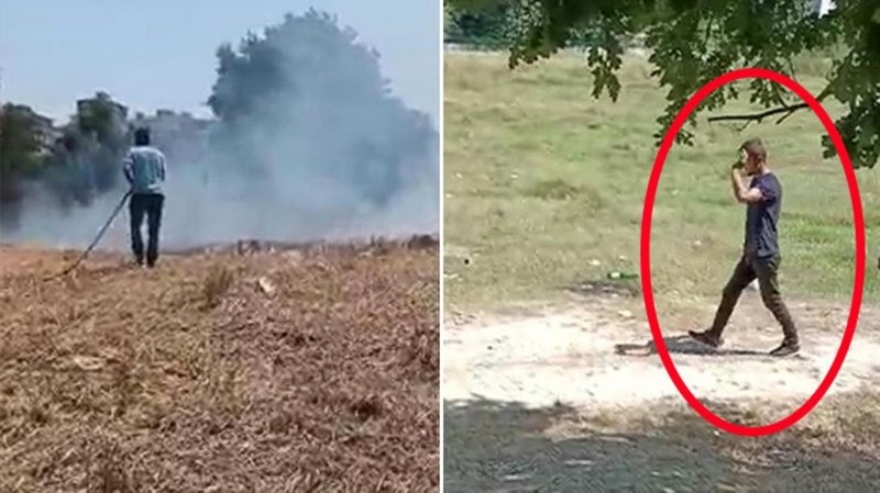 Pişkinliğin bu kadarı! Ormanı yakıp, elini kolunu sallaya sallaya bölgeden ayrıldı