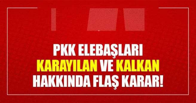 PKK elebaşlarına yakalama emri!