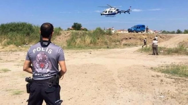 Polis havadan ve karadan her yerde arıyor!