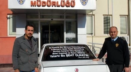 Polise destek için bunu yaptı