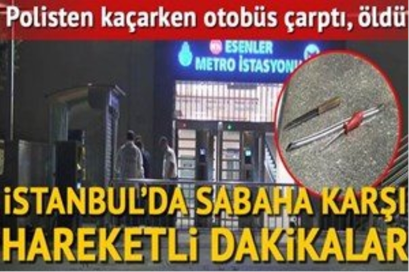 Polisten kaçarken otobüs çarpan şüpheli hayatını kaybetti