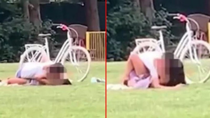 Rezilliğin böylesi! Parkta herkesin gözü önünde 40 dakika boyunca cinsel ilişkiye girdiler