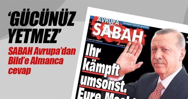 Sabah Avrupa?dan Bild?e Almanca cevap