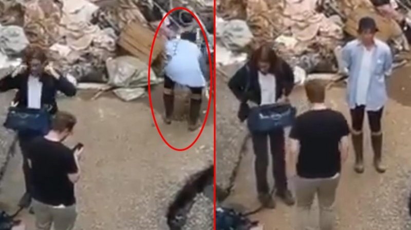 Sel felaketi sırasında çalışmalara yardım etmiş gibi görünmek için kendini çamura bulayan muhabir kovuldu