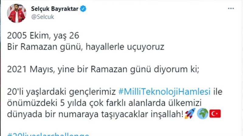 Selçuk Bayraktar`ın `20 yaş challenge` paylaşımına beğeni yağdı! İşte 2005 yılına ait ilk İHA deneme uçuşları