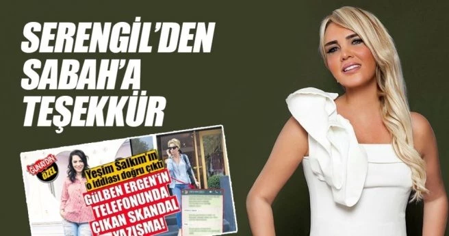 Seren Serengil Sabah`a teşekkür etti!