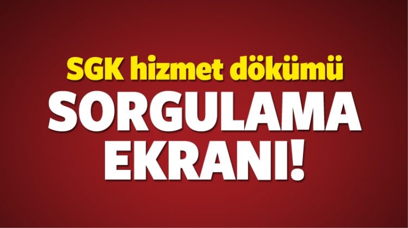SGK 4A hizmet dökümü sorgulama ekranı (e-Devlet)