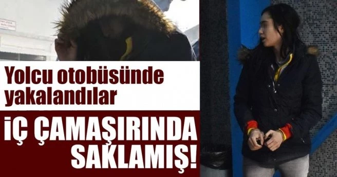 Silah kuryesi üniversite öğrencisi genç kız tabancayı sütyeninde saklamış