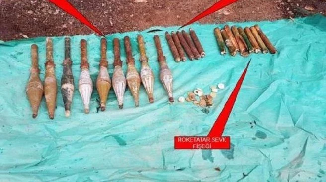 Şırnak`ta mağarada roketatar mühimmatı ele geçti