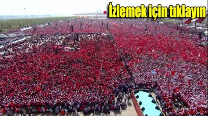 Son dakika: `Demokrasi ve Şehitler Mitingi` başladı