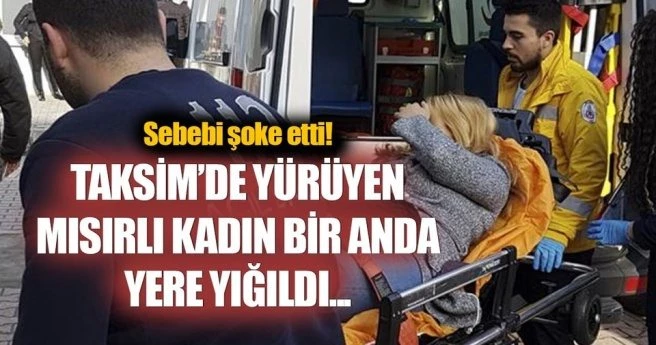 Taksim`de Mısırlı turiste yorgun mermi isabet etti!