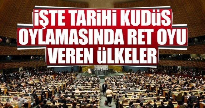 Tarihi Kudüs oylamasında ret oyu veren ülkeler