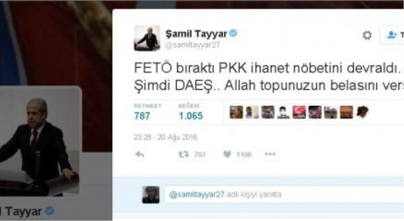 Tayyar, DEAŞ terör örgütünü işaret etti