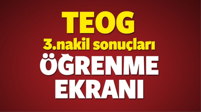 TEOG 3.Nakil sonuçları (05 Eylül) TEOG yerleştirme sonuç ekranı