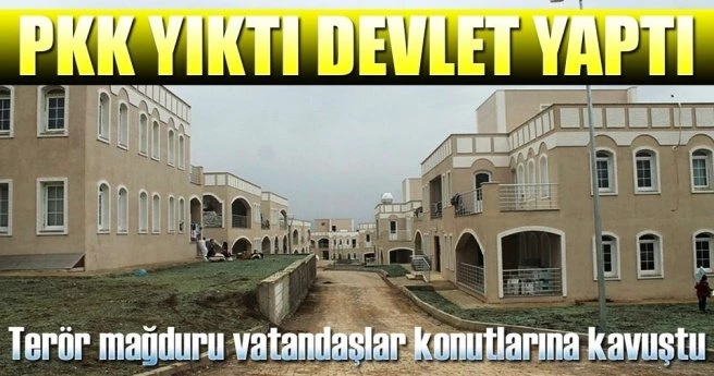 TERÖR MAĞDURU AİLELER KONUTLARINA KAVUŞTU