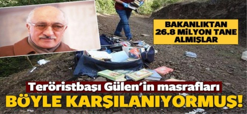 Terörist Başının masrafları böyle karşılanıyormuş!