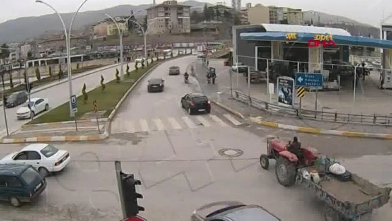 Tokat`ta, trafik kazaları KGYS kameralarında