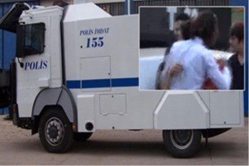 TOMA D-100`de kadın sürücüye çarptı!