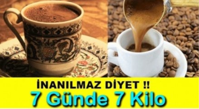 Türk kahvesi diyetiyle 7 günde 7 kilo!