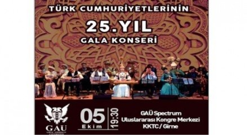 TÜRKSOY 25?inci Yıl Gala Konseri 5 Ekim?de GAÜ?de sahne alıyor