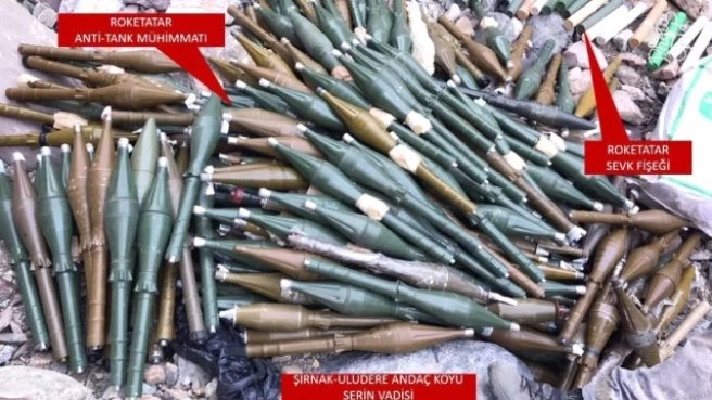 Uludere?de PKK?ya Ait Çok Sayıda Roket ve Mühimmat Ele Geçirildi