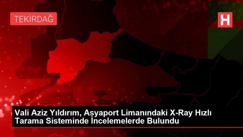 Vali Aziz Yıldırım, Asyaport Limanındaki X-Ray Hızlı Tarama Sisteminde İncelemelerde Bulundu