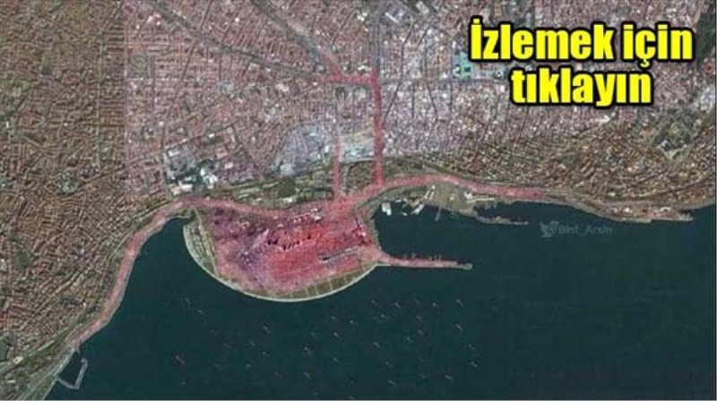 Yenikapı`daki dev mitingin uydudan çekilmiş görüntüsü ortaya çıktı