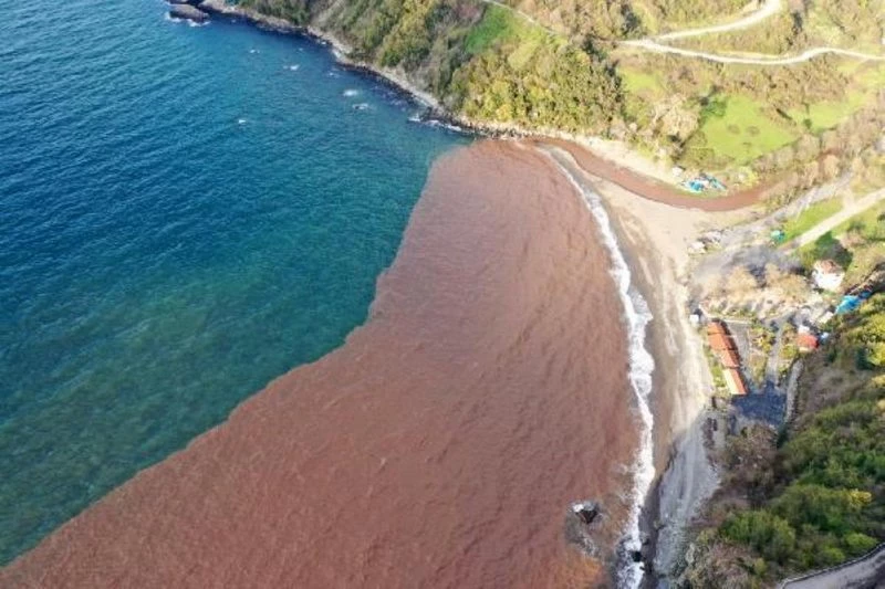 ZONGULDAK`TA DENİZİN RENGİ ÇAMURA DÖNDÜ